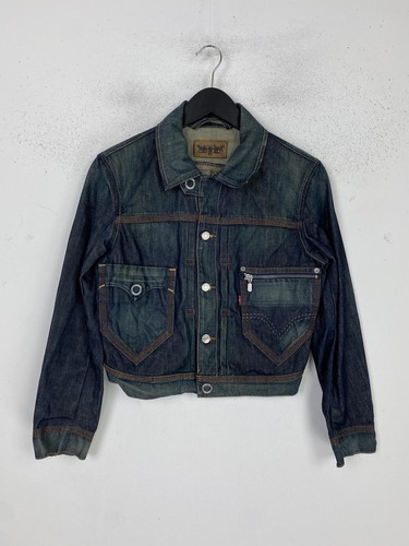 Levis blue denim trucker - denim,