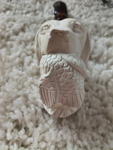 Vintage carved meerschaum - meerschaum, dog