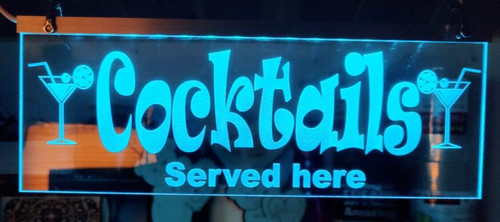 Led bar sign open - sign, cocktails