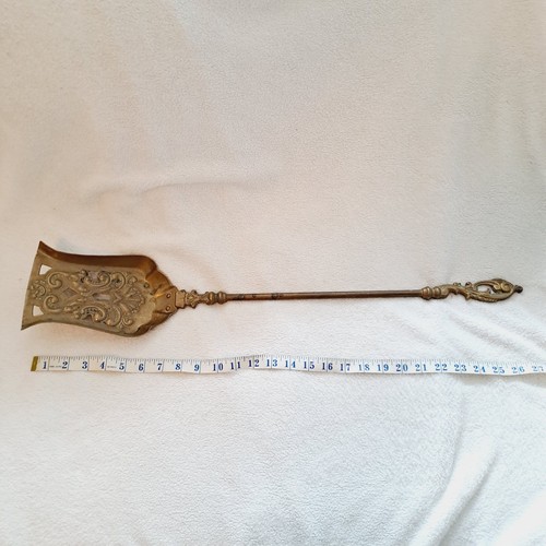Brass fire shovel - , antique