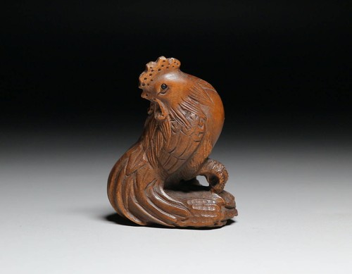 Netsuke rooster japanese - netsuke,