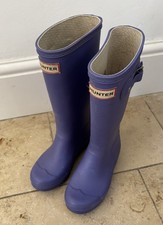 Girl’s Purple Hunter Welly Boots / Wellies UK 13