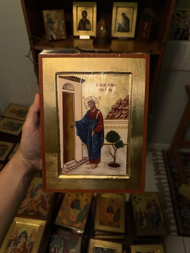 Christ knocking orthodox icon - christ,