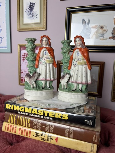 Ceramic bookends girl red - bookends,