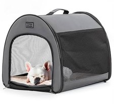 Petsfit Portable Collapsible Soft Crate –  Grey - Small 48 x 41 x 41 cm