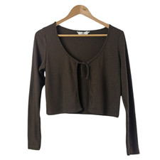 H&M Cardigan Brown Ribbed