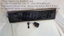READ DESCRIPTION!  Timer Gym Interval Timer, Large 4" 6 Digit with Power Supply,