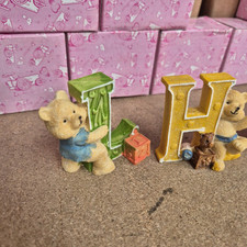 350x Kids Ceramic Alphabetical Teddy Letters Figures Bears - New - Job Lot Bulk
