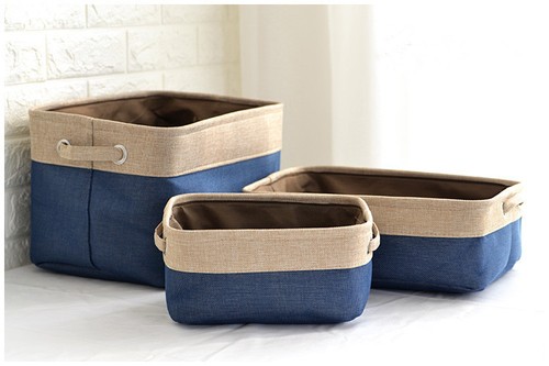 Fabric storage basket - storage, foldable