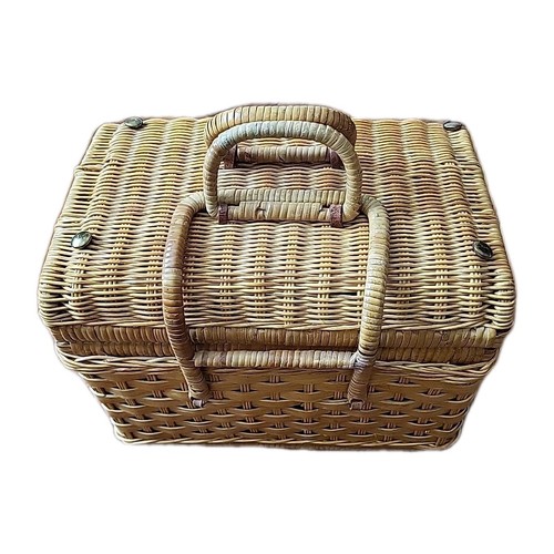 Vintage picnic time basket - vintage,
