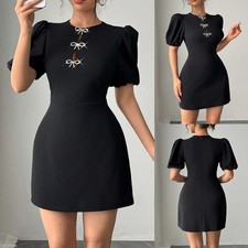 Women Bowknot Rhinestone Mini