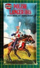AIRFIX 54mm French Guard Polish Lancer 1815 - vintage model figure kit #02553-5