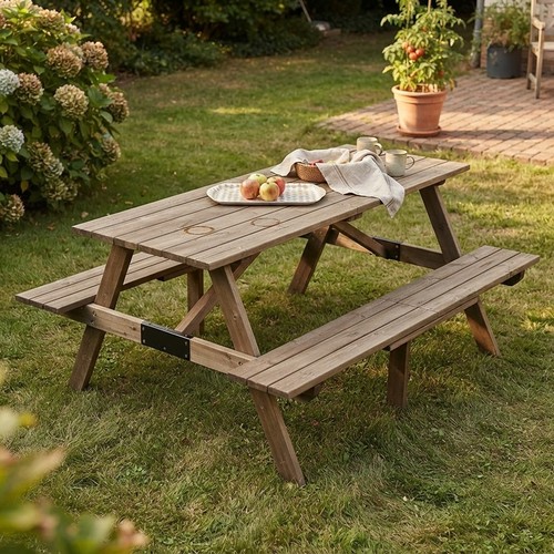 Spacious 150cm wooden picnic - 150cm,