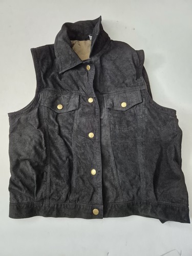 Black suede leather - suede,