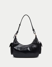 M&S Black Faux Leather Utility
