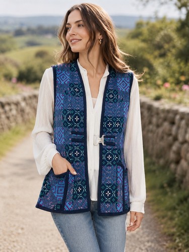 Vintage welsh tapestry gilet - tapestry,