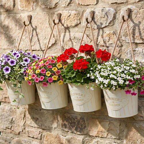 4pcs hanging metal - hanging, flower