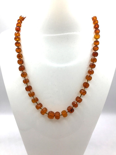 Vintage faceted amber - , hand
