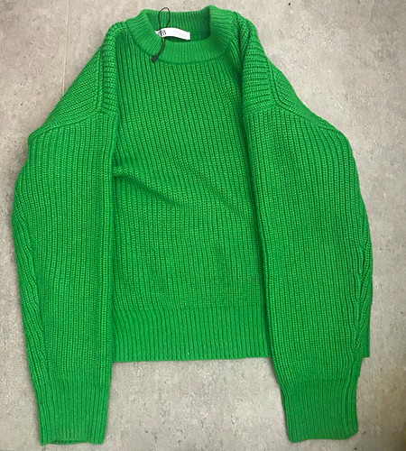 Zara women green rib knit - zara, women’s