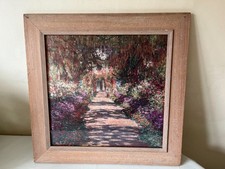 Vintage framed print of Claude Monet "Pathway in Giverny Garden"