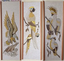 1960's 3 Piece Birds Wall Art