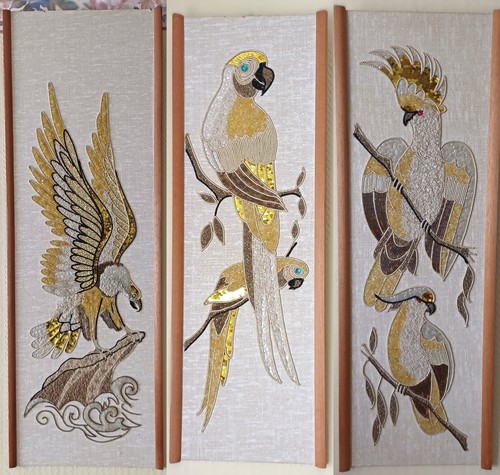 1960 piece birds wall - 1960's,