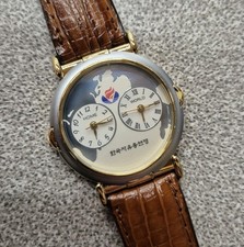 Mens Vintage Style Dual Time