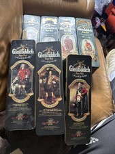 Bin 7 X Glenfiddich Pure Malt Scotch Whiskey Collectors Tins W Inserts Clans