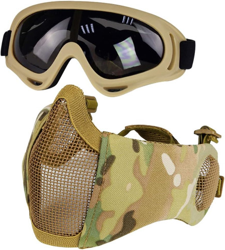 Airsoft mask with - with, goggles