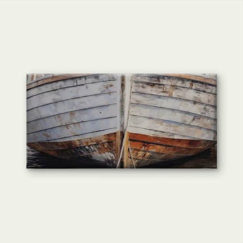 Nautical rustic wooden boat - wooden,