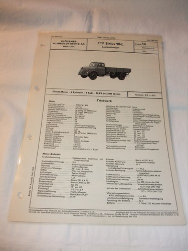 Vda type sheet vintage data - sheet,