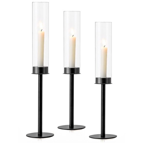 3pcs clear glass candle - 3pcs,