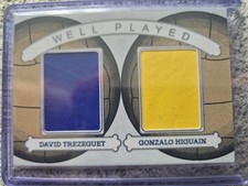 Futera Football Well Played Dual Player Worn Patchs /09 Trezeguet, Higuain