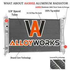 2 Rows Radiator 40mm Aluminium For VAUXHALL OPEL CORSA D 1.6 TURBO VXR