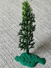 Vintage Timpo Green Plastic Fir Tree 10cm Tall – Miniature Model for Displays
