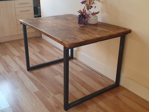Dining table with reclaimed - table,