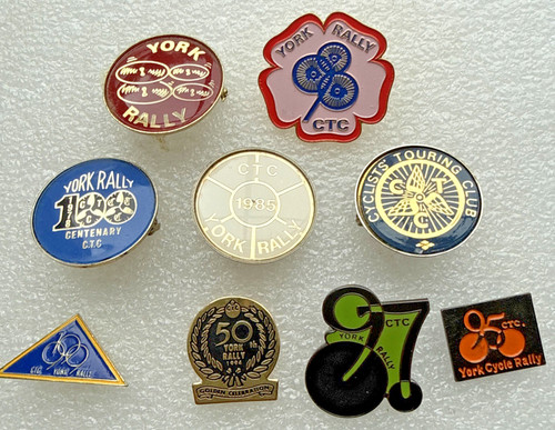 Cycling enamel badges york - cycling,