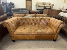 Chesterfield Tan Real Leather