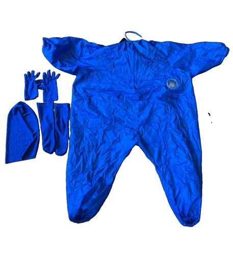 Adult inflatable blue man - blue, full