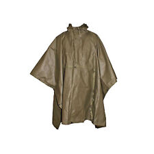 German Army Poncho Waterproof Camping Hiking Fishing Garden Rain Cover Used