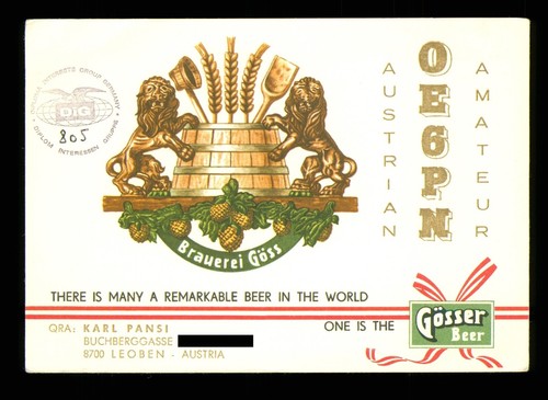 Qsl card radio austria oe6pn - card,