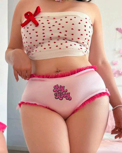 Plus size sissy ruffled - ,
