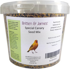 Britten & James Special Canary Seed Mix Containing Egg Based Biscuits in a 2 Lit