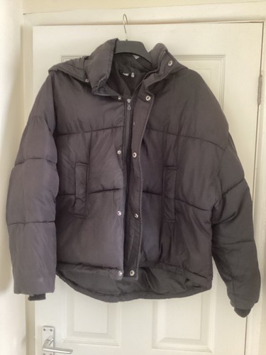Black boohoo puffa - black, coat