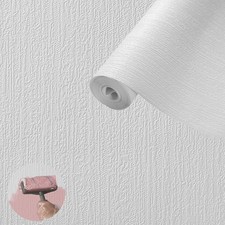 White Blown Vinyl Wallpaper