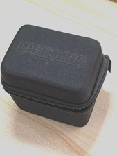 Genuine Breitling Box Watch Case Black Zip Up Protective Travel Service Carrier