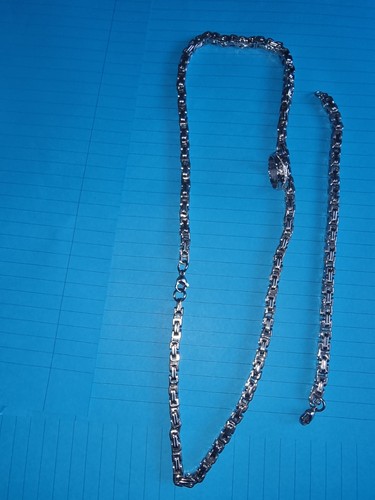 Men silver byzantine link - byzantine,