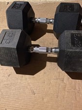 25kg Hex Dumbbell Pair Weights Equipment *COLLECTION ONLY*