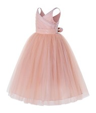 V-Neck Tulle Flower Girl Dress