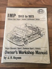 Hillman Imp Stiletto Chamois Sunbeam Sport (1963-1973) Haynes Workshop Manual